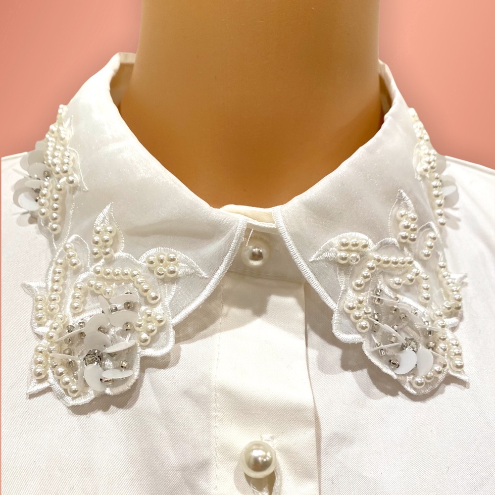 sister jane tiered cotton shirt white dress size XS - Picture 3 of 11